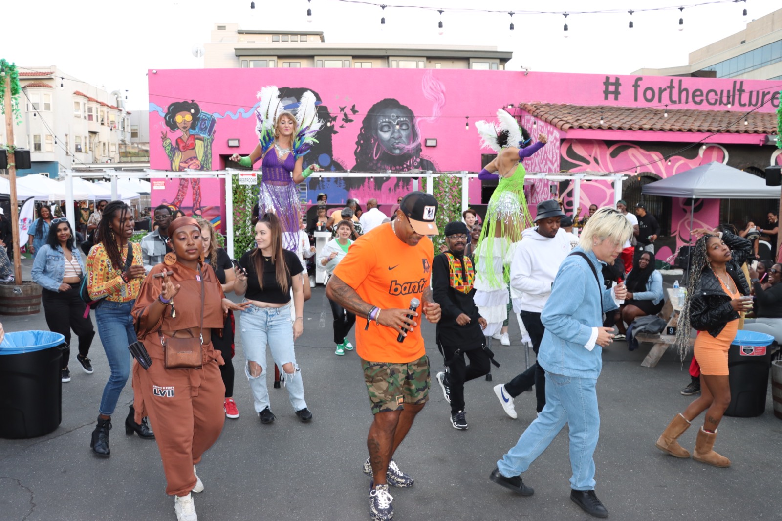 People dancing at a VibeHauss day party at For The Culture, Oakland
