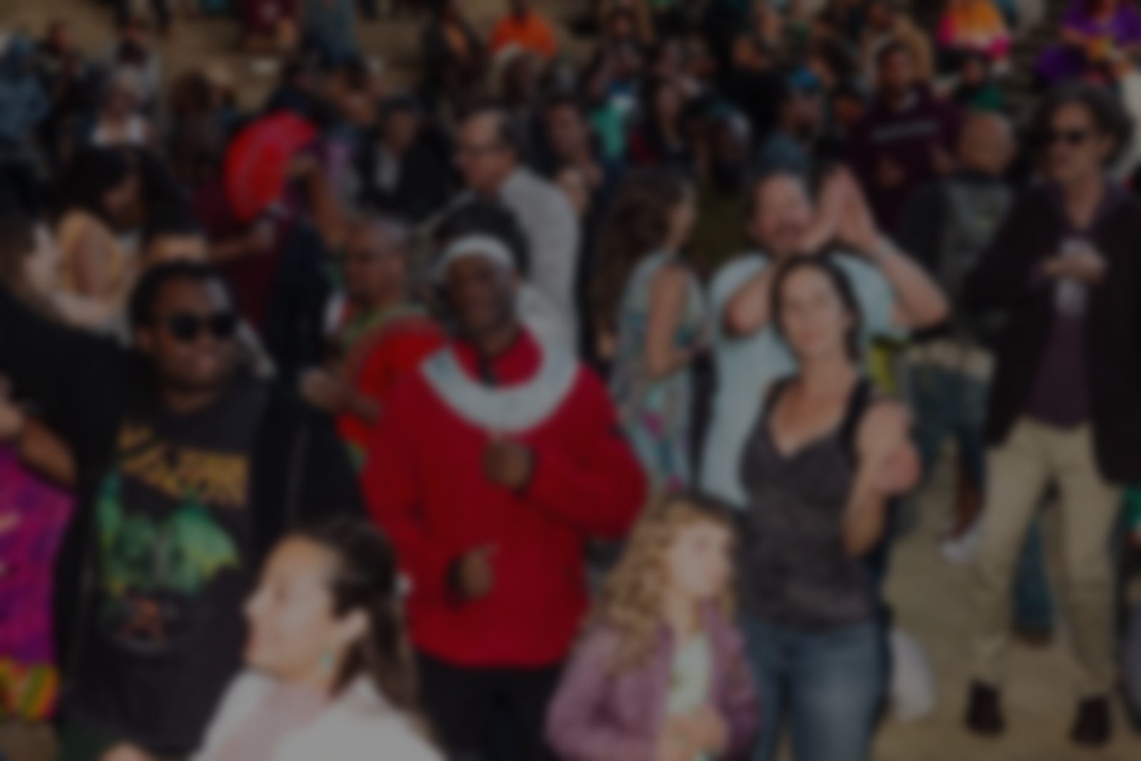 A crowd gathered at a VibeHauss community event